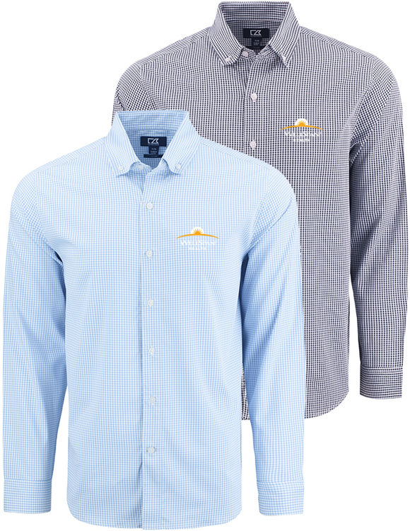 Picture of Cutter & Buck Skyline Gingham Men's Long Sleeve Shirt