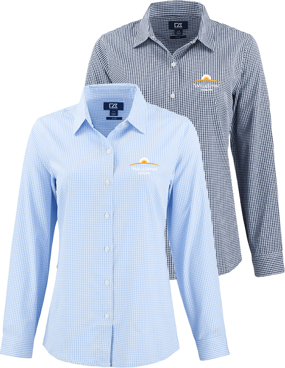Picture of Cutter & Buck Skyline Gingham Women's Long Sleeve Shirt